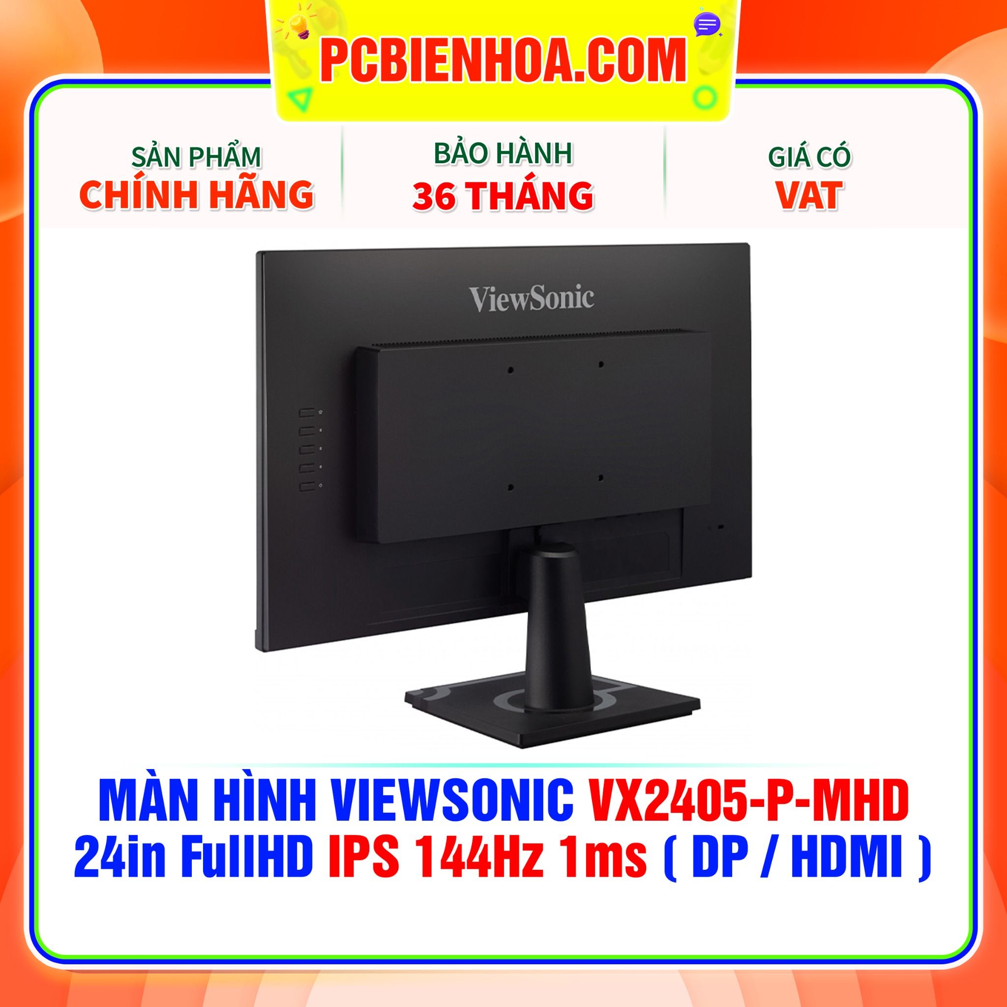  MÀN HÌNH VIEWSONIC VX2405-P-MHD 24in FullHD IPS 144Hz 1ms ( DP / HDMI ) 