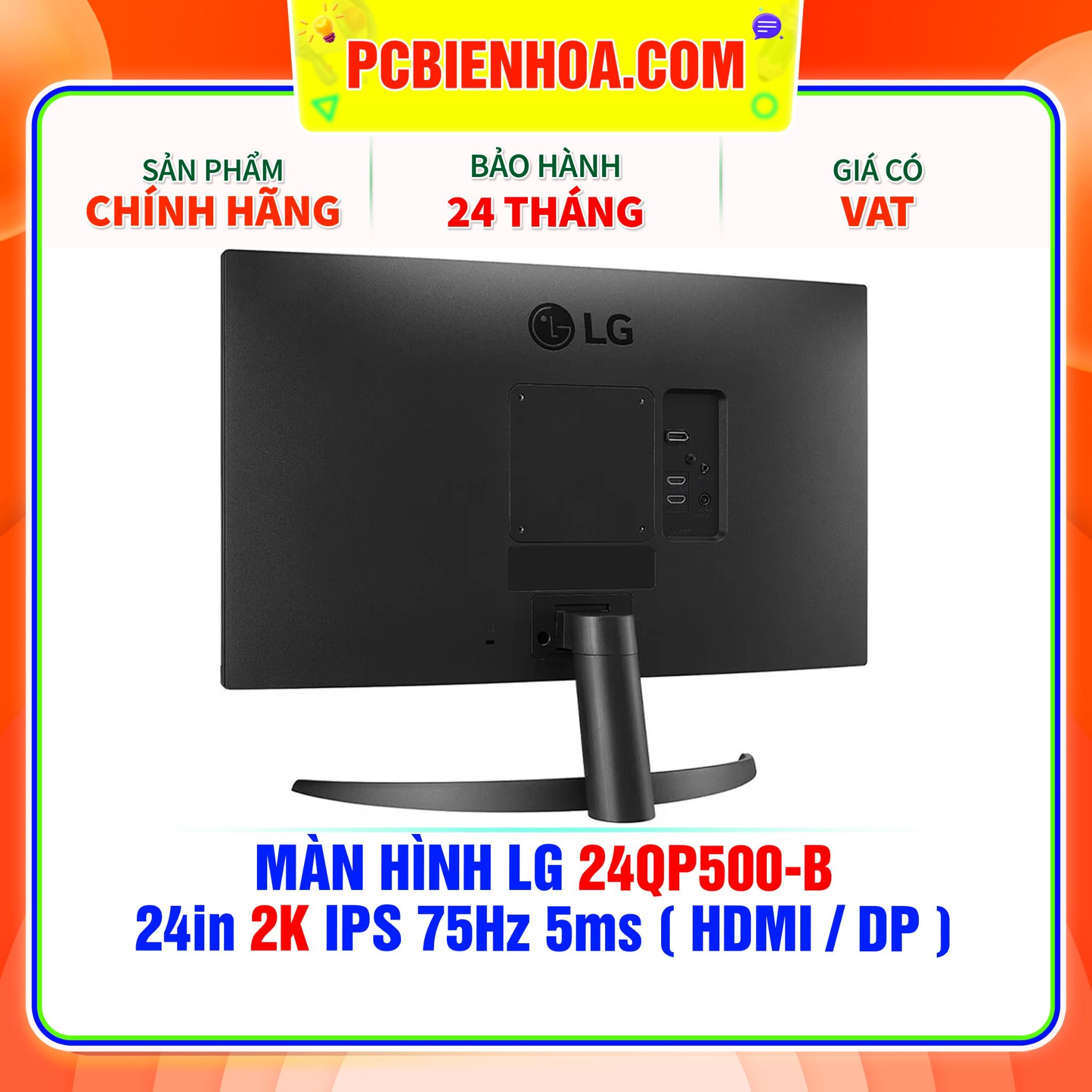  MÀN HÌNH LG 24QP500-B 24in 2K IPS 75Hz 5ms ( HDMI / DP ) 