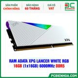  RAM ADATA XPG LANCER WHITE RGB - 16GB (1x16GB) 6000MHz DDR5 
