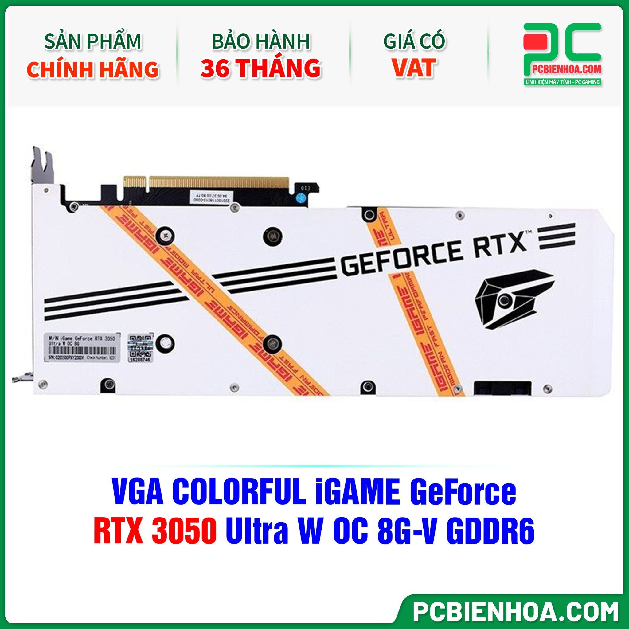  VGA COLORFUL iGAME GeForce RTX 3050 Ultra W OC 8G-V GDDR6 