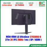  MÀN HÌNH LG UltraGear 27GS85Q-B - 27in 2K IPS 200Hz 1ms ( DP / HDMI ) 