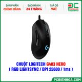  CHUỘT LOGITECH G403 HERO ( RGB LIGHTSYNC / DPI 25600 / 1ms ) 