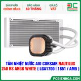  TẢN NHIỆT NƯỚC AIO CORSAIR NAUTILUS 240 RS ARGB WHITE ( HỖ TRỢ SOCKET LGA1700|1851 / AM5 ) 