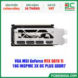  VGA MSI GeForce RTX 5070 Ti 16G INSPIRE 3X OC PLUS GDDR7 