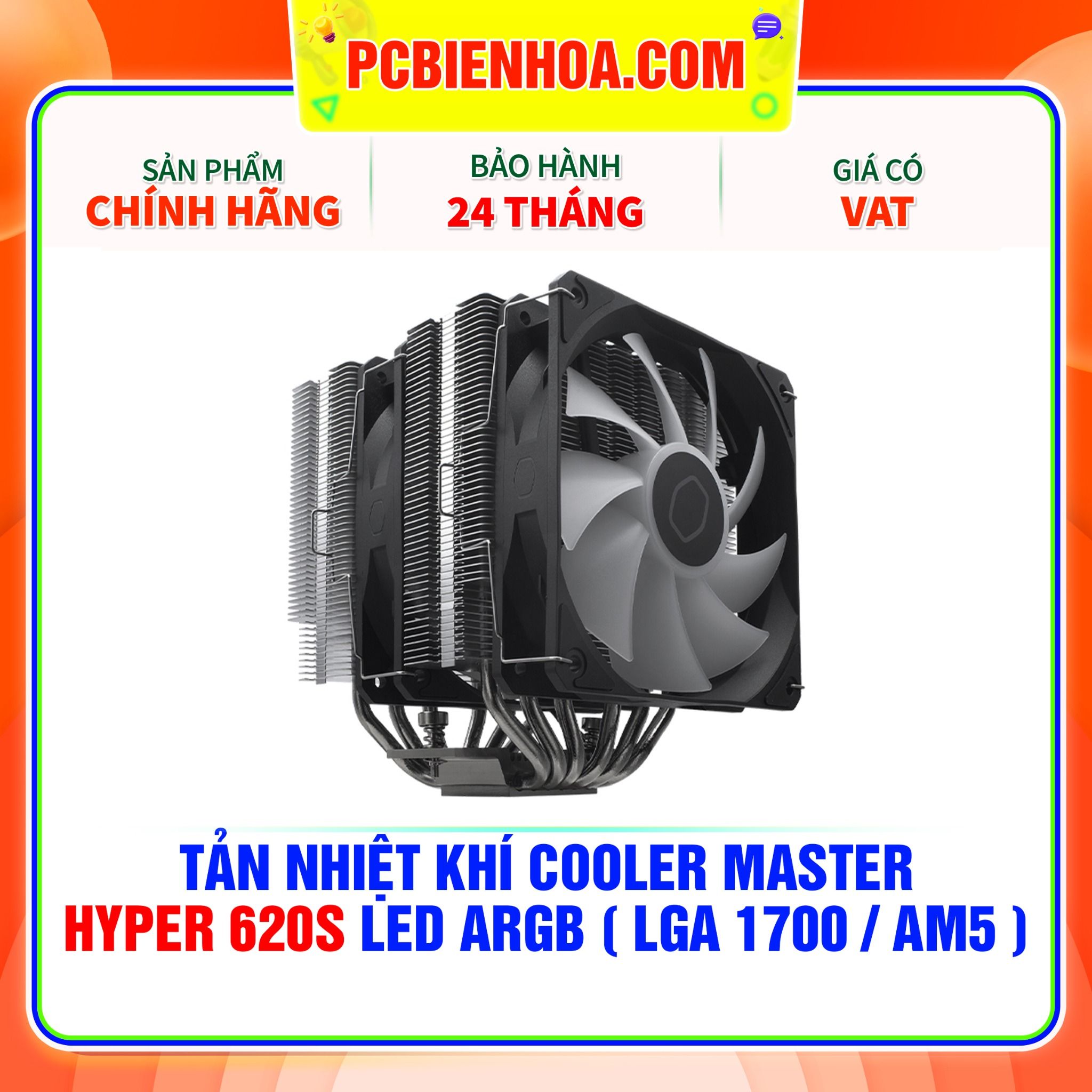  TẢN NHIỆT KHÍ COOLER MASTER HYPER 620S LED ARGB ( HỖ TRỢ SOCKET LGA 1700 /AM5 ) 