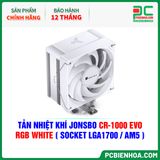  TẢN NHIỆT KHÍ JONSBO CR-1000 EVO RGB WHITE ( HỖ TRỢ SOCKET LGA1700 / AM5 ) 