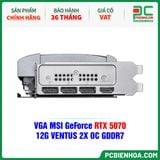  VGA MSI GeForce RTX 5070 12G VENTUS 2X OC GDDR7 