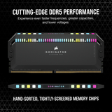  RAM CORSAIR DOMINATOR PLATINUM BLACK RGB - 32GB (2x16GB) 6000MHz DDR5 ( CMT32GX5M2X6000C36 ) 