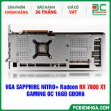  VGA SAPPHIRE NITRO+ Radeon RX 7800 XT GAMING OC 16GB GDDR6 (11330-01-20G) 