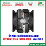  TẢN NHIỆT KHÍ COOLER MASTER HYPER 212 LED TURBO ARGB ( HỖ TRỢ SOCKET LGA1700 ) 