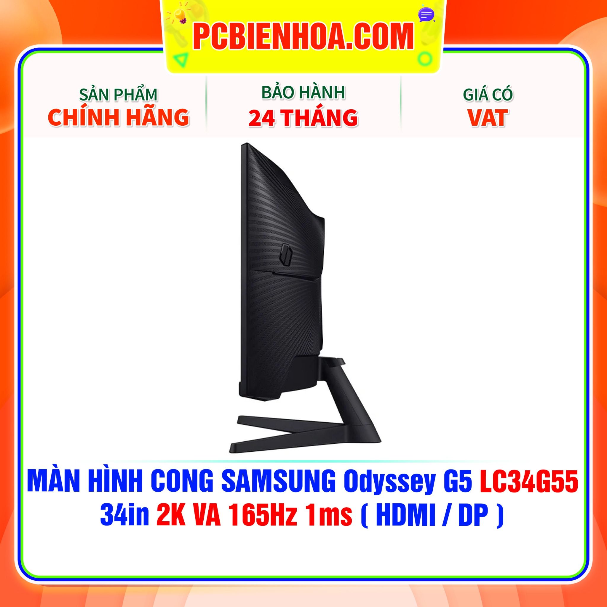  MÀN HÌNH CONG SAMSUNG Odyssey G5 LC34G55 34in 2K VA 165Hz 1ms ( HDMI / DP ) - LC34G55TWWEXXV 