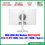  MÀN HÌNH MSI Modern MD272QXPW TRẮNG - 27in 2K IPS 100Hz 1ms ( HDMI / DP / USB Type-C ) 