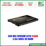  SSD MSI SPATIUM S270 240GB - 2.5in SATA3 3D NAND 