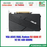  VGA ASUS DUAL Radeon RX 6500 XT V2 OC 4GB GDDR6 ( DUAL-RX6500XT-O4G-V2 ) 