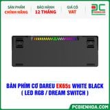  BÀN PHÍM CƠ DAREU EK65s WHITE BLACK ( LED RGB / DREAM SWITCH ) 