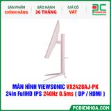  MÀN HÌNH VIEWSONIC VX2428AJ-PK MÀU HỒNG - 24in FullHD IPS 240Hz 0.5ms ( DP / HDMI ) 