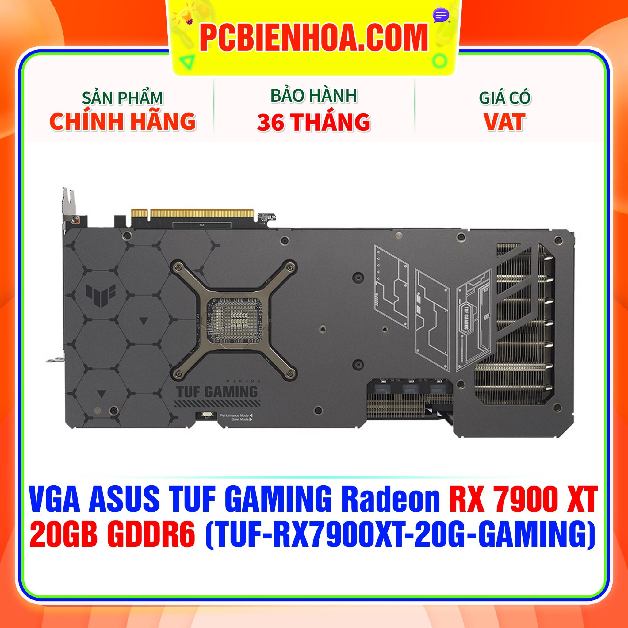  VGA ASUS TUF Gaming Radeon RX 7900 XT 20GB GDDR6 (TUF-RX7900XT-20G-GAMING) 