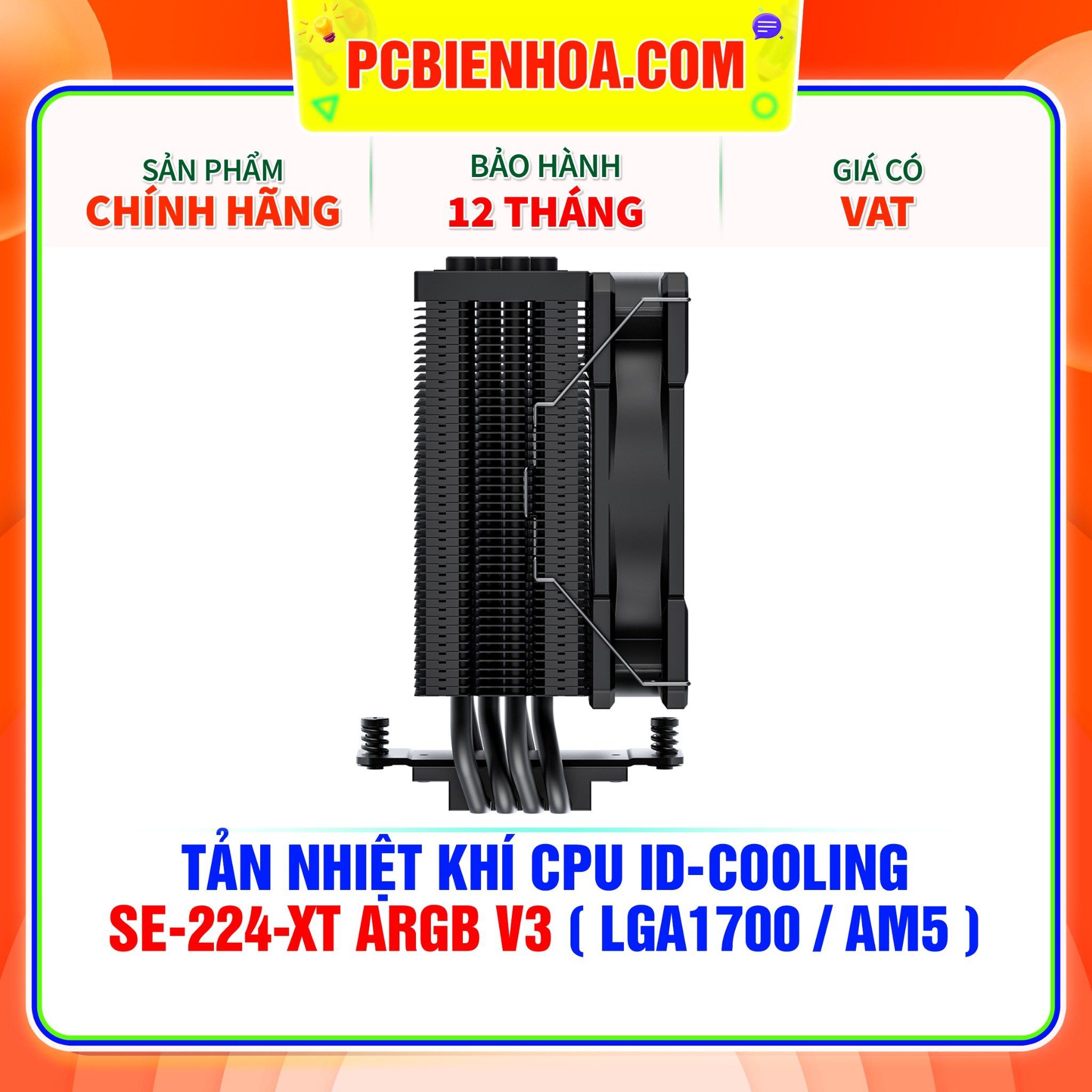  TẢN NHIỆT KHÍ CPU ID-COOLING SE-224-XT ARGB V3 ( HỖ TRỢ SOCKET LGA1700 / AM5 ) 