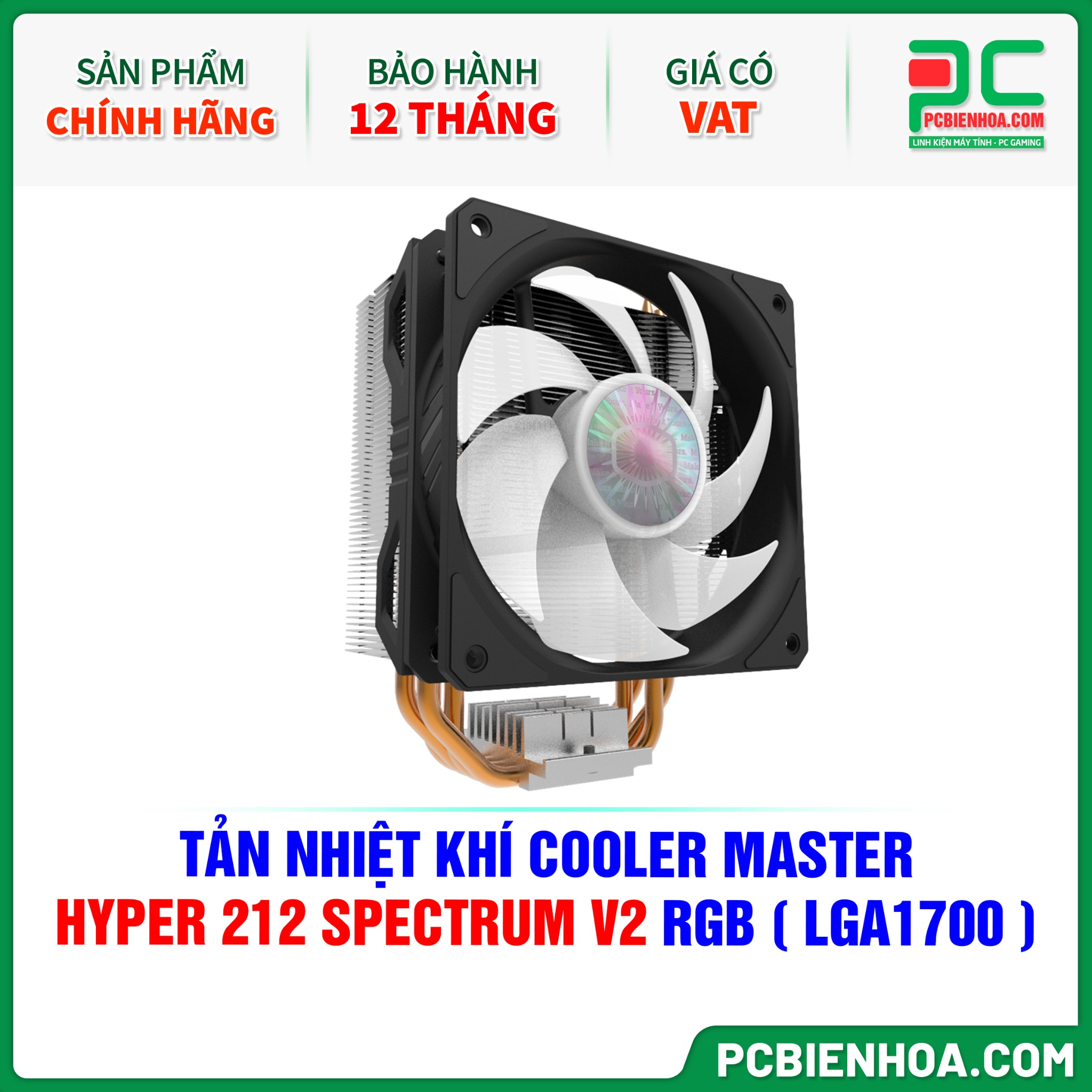 TẢN NHIỆT KHÍ COOLER MASTER HYPER 212 SPECTRUM V2 LED RGB
