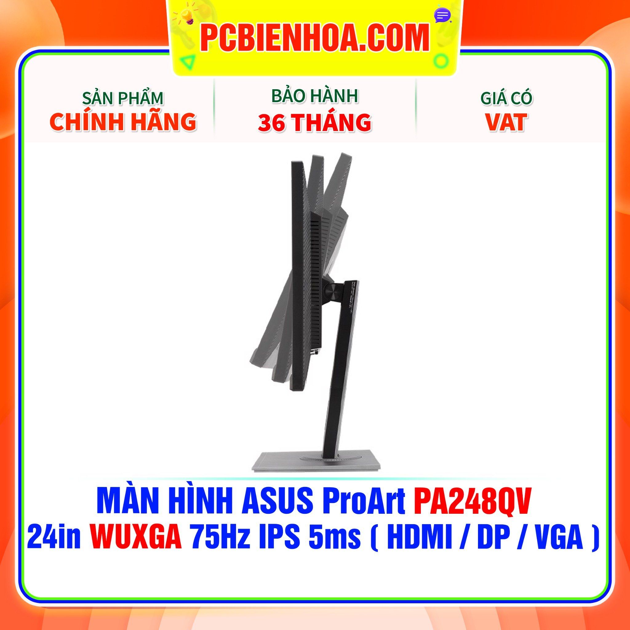  MÀN HÌNH ASUS ProArt PA248QV 24in 75Hz IPS WUXGA 5ms ( HDMI / DP / VGA ) 