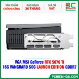  VGA MSI GeForce RTX 5070 Ti 16G VANGUARD SOC LAUNCH EDITION GDDR7 