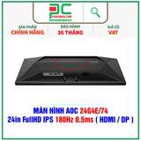  MÀN HÌNH AOC 24G4E/74 - 24in FullHD IPS 180Hz 0.5ms ( HDMI / DP ) 