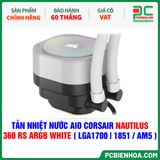  TẢN NHIỆT NƯỚC AIO CORSAIR NAUTILUS 360 RS ARGB WHITE ( HỖ TRỢ SOCKET LGA1700|1851 / AM5 ) 