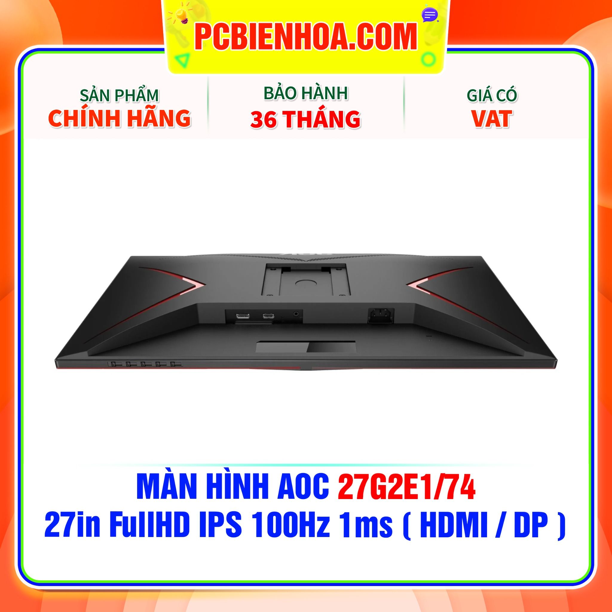  MÀN HÌNH AOC 27G2E1/74 - 27in FullHD IPS 100Hz 1ms ( HDMI / DP ) 