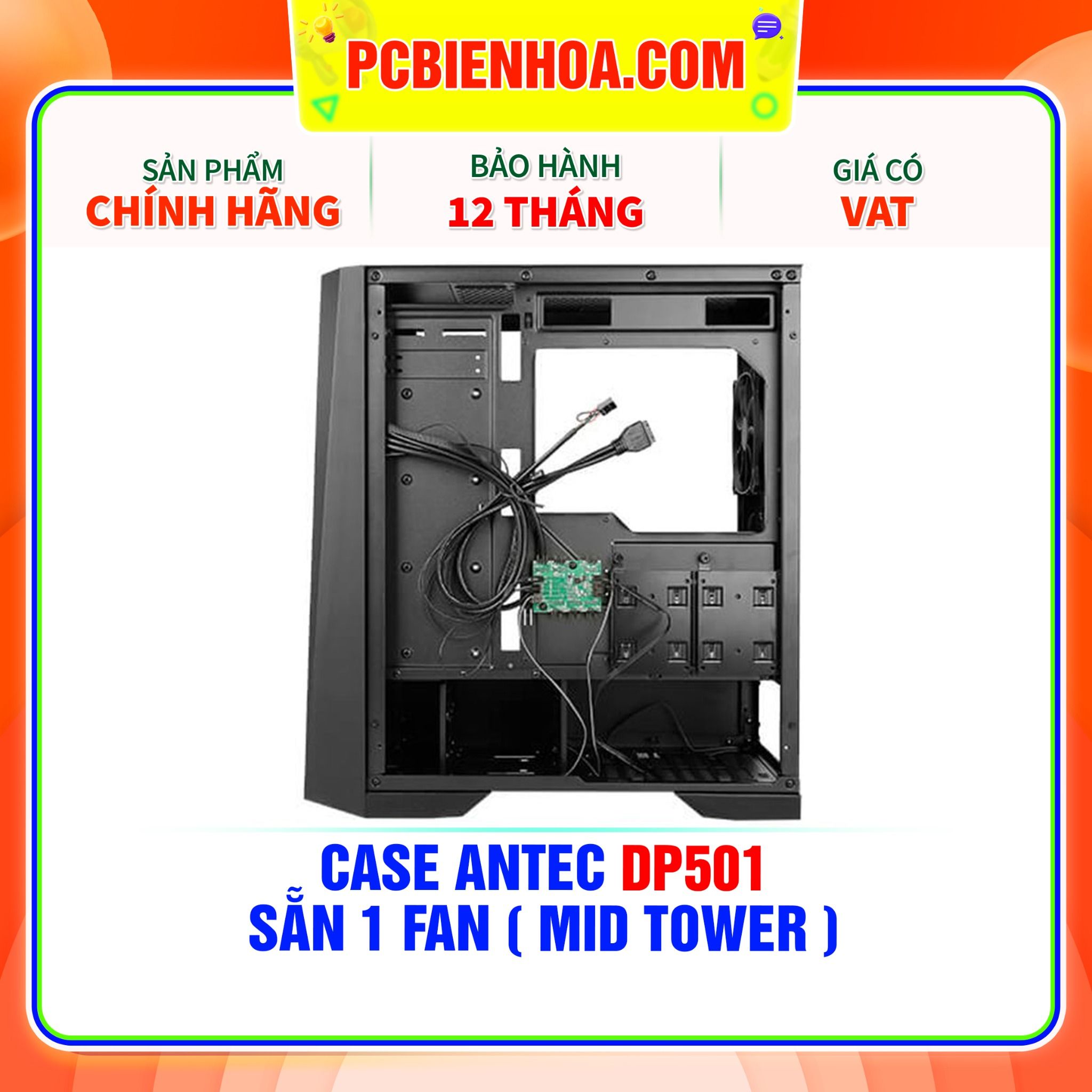  CASE ANTEC DP501 - SẴN 1 FAN ( MID TOWER ) 