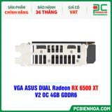  VGA ASUS DUAL Radeon RX 6500 XT V2 OC 4GB GDDR6 ( DUAL-RX6500XT-O4G-V2 ) 