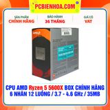  CPU AMD Ryzen 5 5600X BOX CHÍNH HÃNG ( 6 NHÂN 12 LUỒNG / 3.7 - 4.6 GHz / 35MB ) 