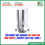  TẢN NHIỆT KHÍ JONSBO CR-1000 EVO RGB WHITE ( HỖ TRỢ SOCKET LGA1700 / AM5 ) 