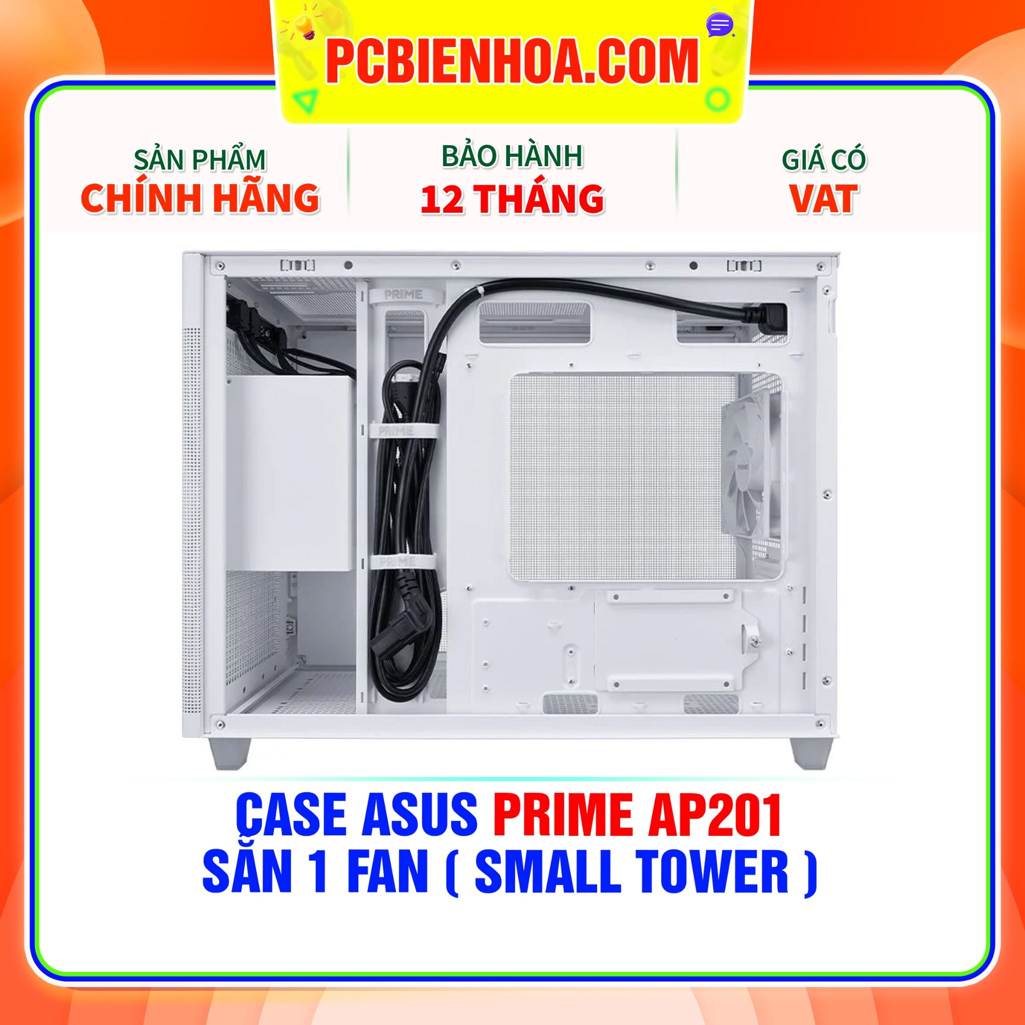  CASE ASUS PRIME AP201 - SẴN 1 FAN ( SMALL TOWER ) 