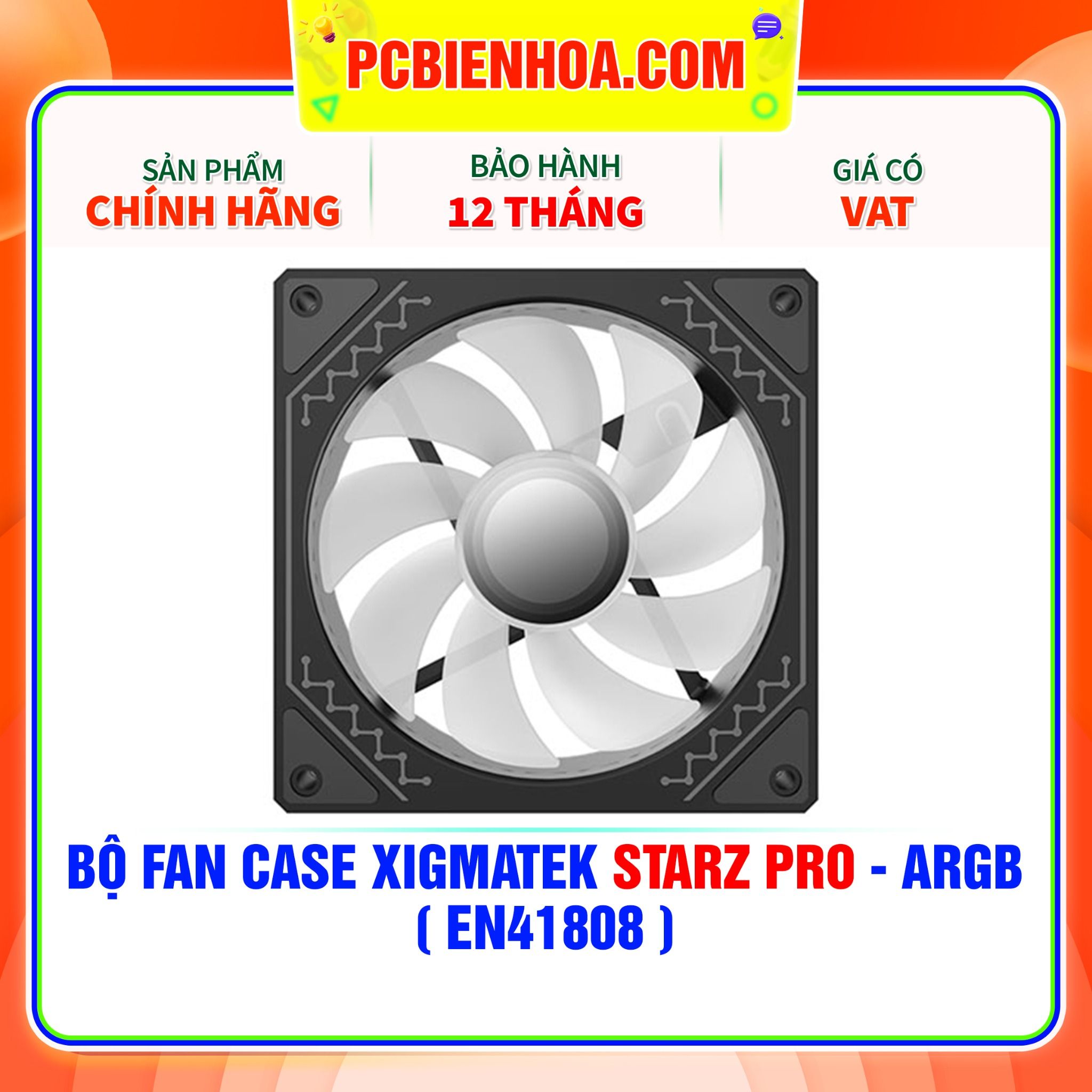  BỘ FAN CASE XIGMATEK STARZ PRO - ARGB ( EN41808 ) 