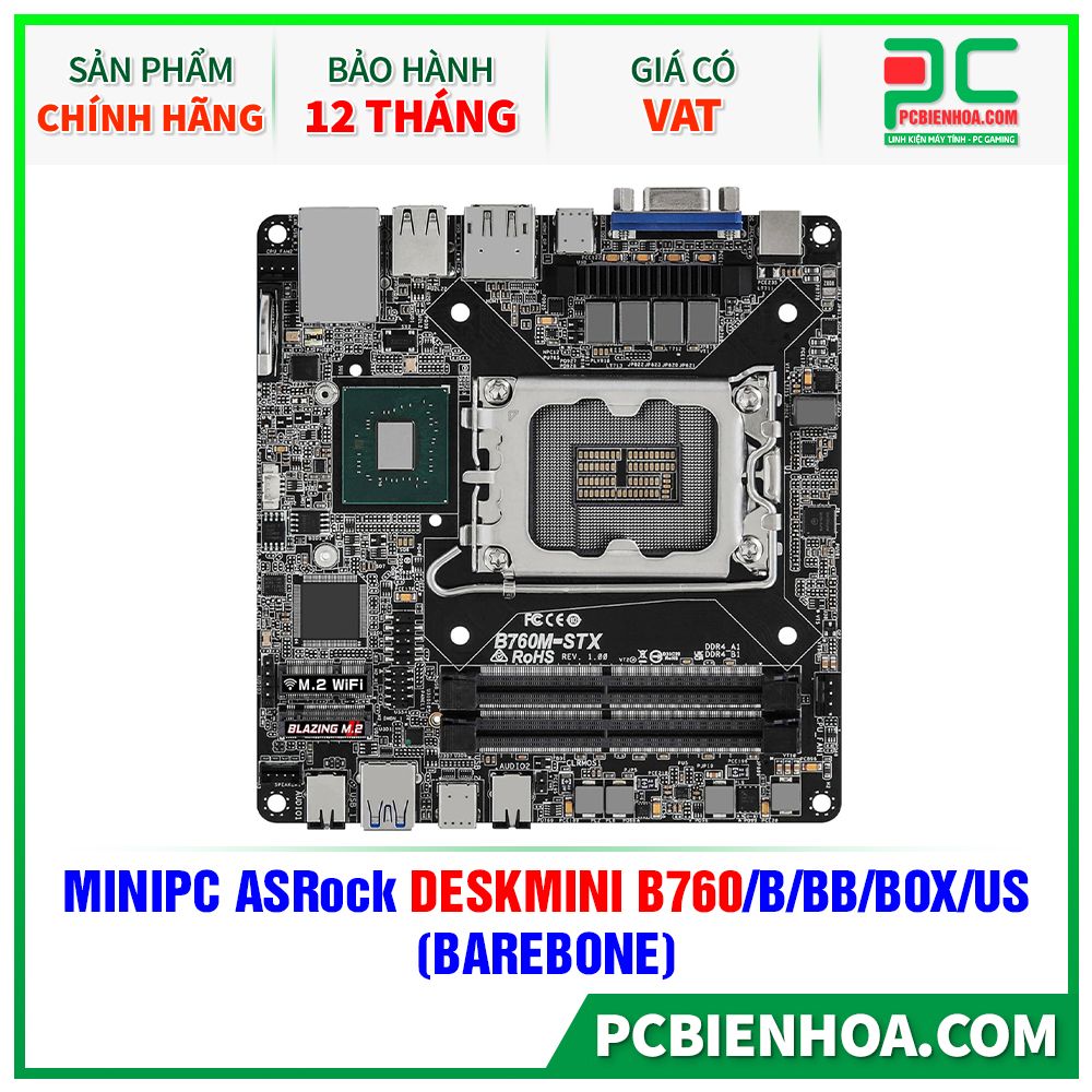  MINIPC ASRock DESKMINI B760/B/BB/BOX/US (BAREBONE) 