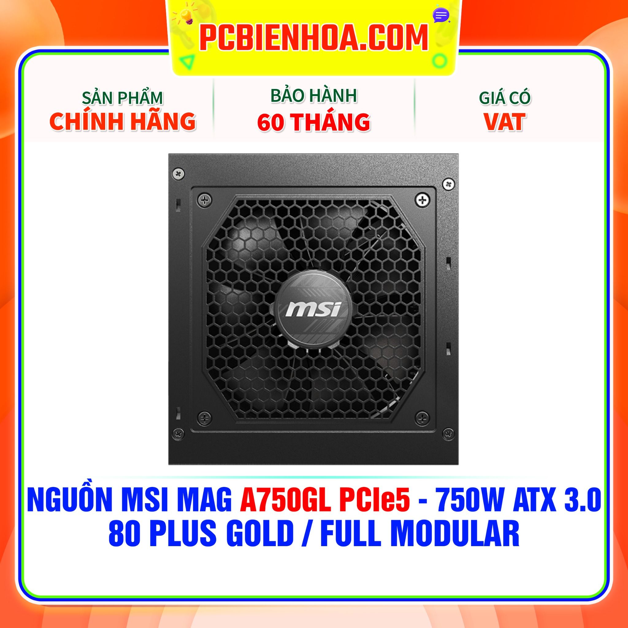 750w msi mag a750gl 80+gold atx 3.1 - pcie 5