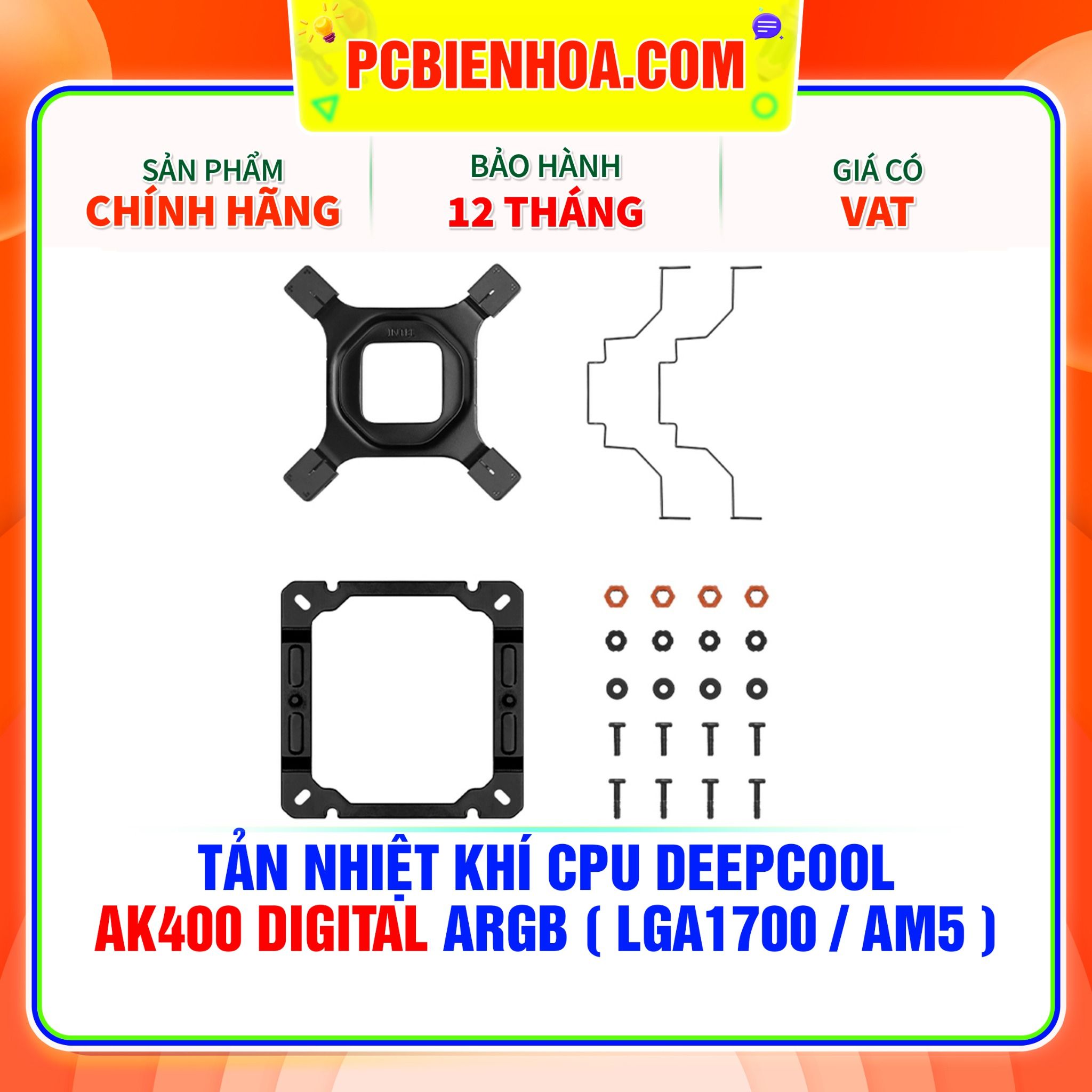  TẢN NHIỆT KHÍ CPU DEEPCOOL AK400 DIGITAL - LED ARGB ( HỖ TRỢ SOCKET LGA1700 / AM5 ) 