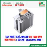 TẢN NHIỆT KHÍ JONSBO CR-1000 EVO RGB WHITE ( HỖ TRỢ SOCKET LGA1700 / AM5 ) 