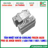  TẢN NHIỆT KHÍ ID-COOLING FROZN A620 PRO SE ARGB WHITE ( HỖ TRỢ SOCKET LGA1700|1851 / AM5 ) 