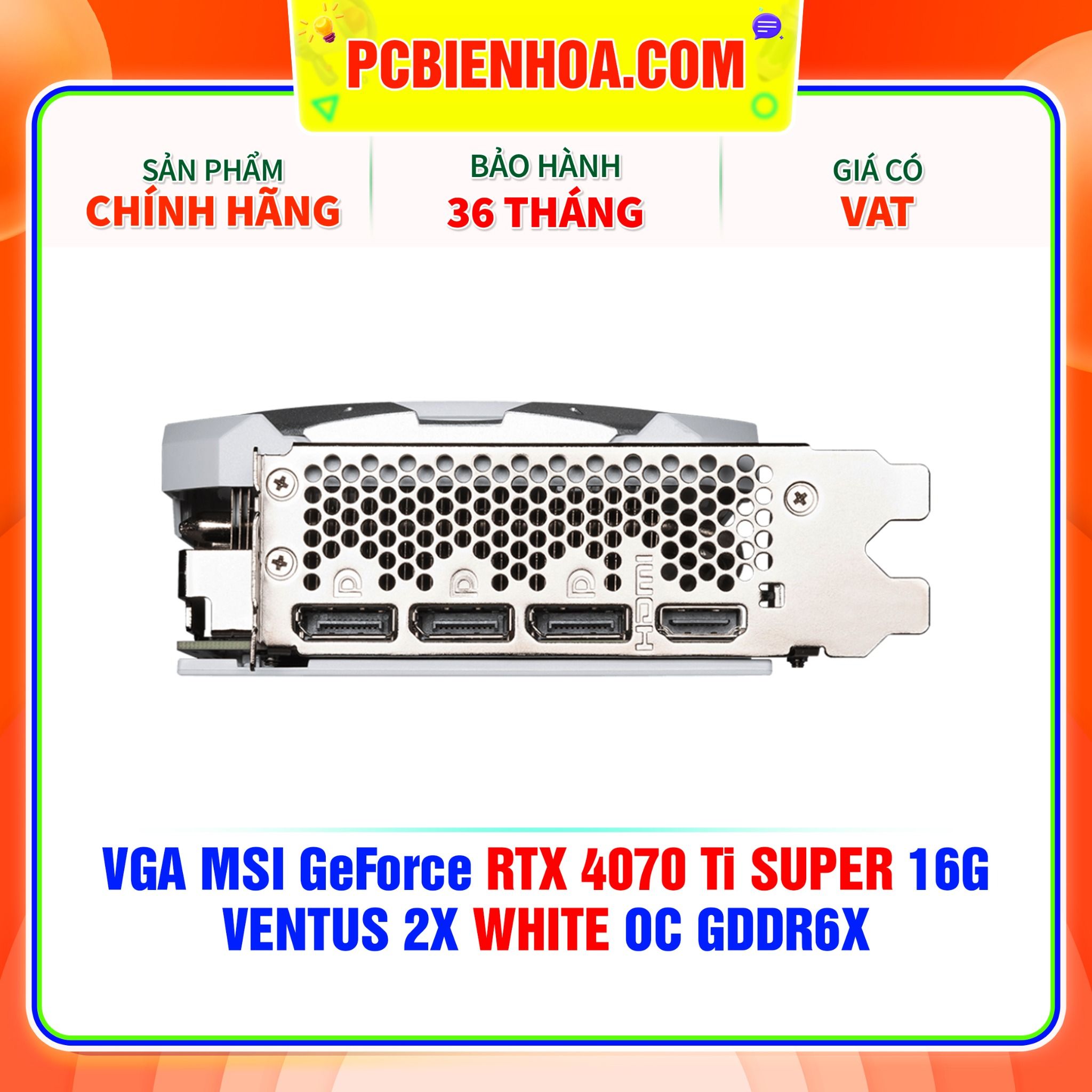  VGA MSI GeForce RTX 4070 Ti SUPER 16G VENTUS 2X WHITE OC GDDR6X 