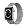 Apple Watch Series 6 44mm 4G - Viền Thép Trắng Dây Milanese Loop Trắng