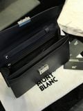  Clutch Monblanc Đen Khoá Bạc 
