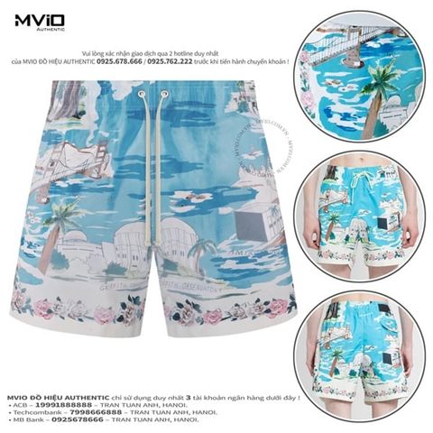  Short Amiri Xanh Hoạ Tiết SS23MSB004 