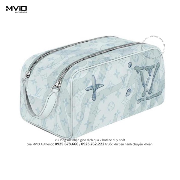 Túi Louis Vuitton Dop Kit Toilet Trắng Xanh Ngọc Monogram M82337