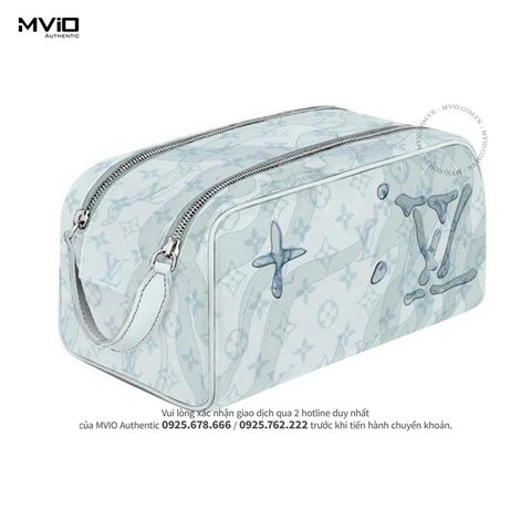  Túi Louis Vuitton Dop Kit Toilet Trắng Xanh Ngọc Monogram M82337 