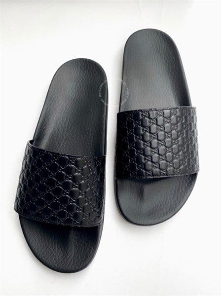  Dép Gucci Đen Vân Marmont 567115 