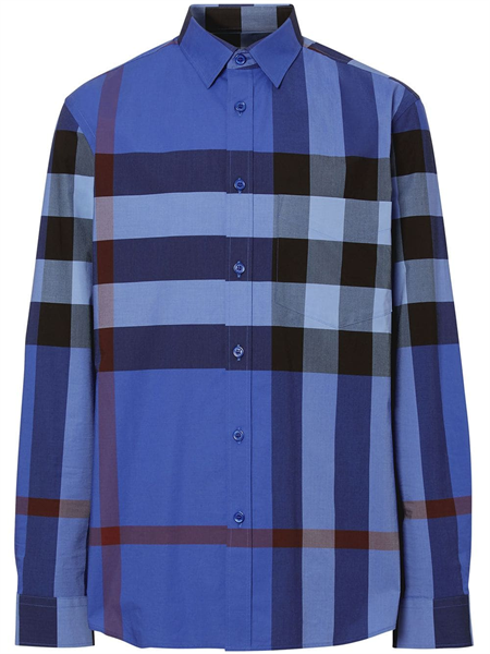  Sơ Mi Burberry Dài Tay Opal Blue Chk 8018109 