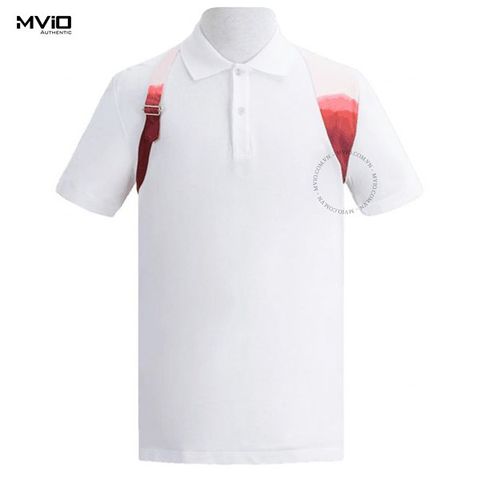  Polo Alexander Mcqueen Trắng Vạt Màu 650700 QQX33 