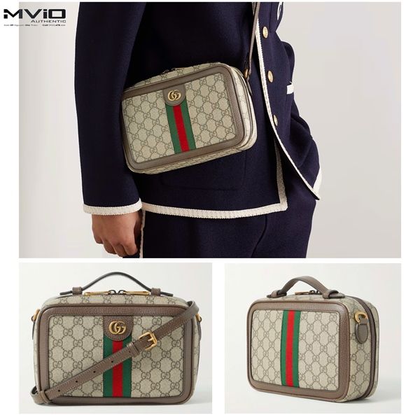  Túi & Clutch Gucci Beige Mono Vạt Cờ GG Giả Cổ 1647597306220923 