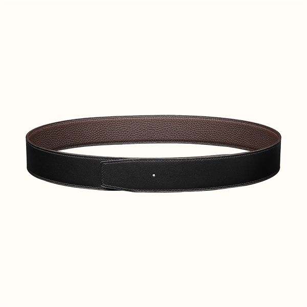  Belt Hermes Reversible Leather Strap Noir /Chocolate ( Đen/ Chocolate) 